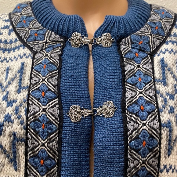 Dale of Norway cardigan Sweater Nordic Blue size small - Picture 2 of 9